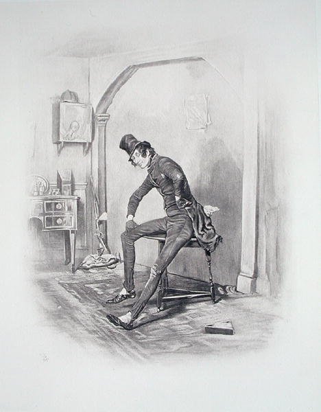 Alfred Jingle of No Hall, Nowhere, a "Charles Dickens: A Gossip about his Life", Thomas Archer, megjelent 1894 körül (litográfia). alkotó: Frederick Barnard