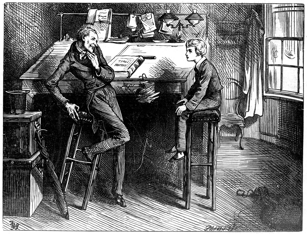 David Copperfield és Uriah Heep, 1912 alkotó: Frederick Barnard