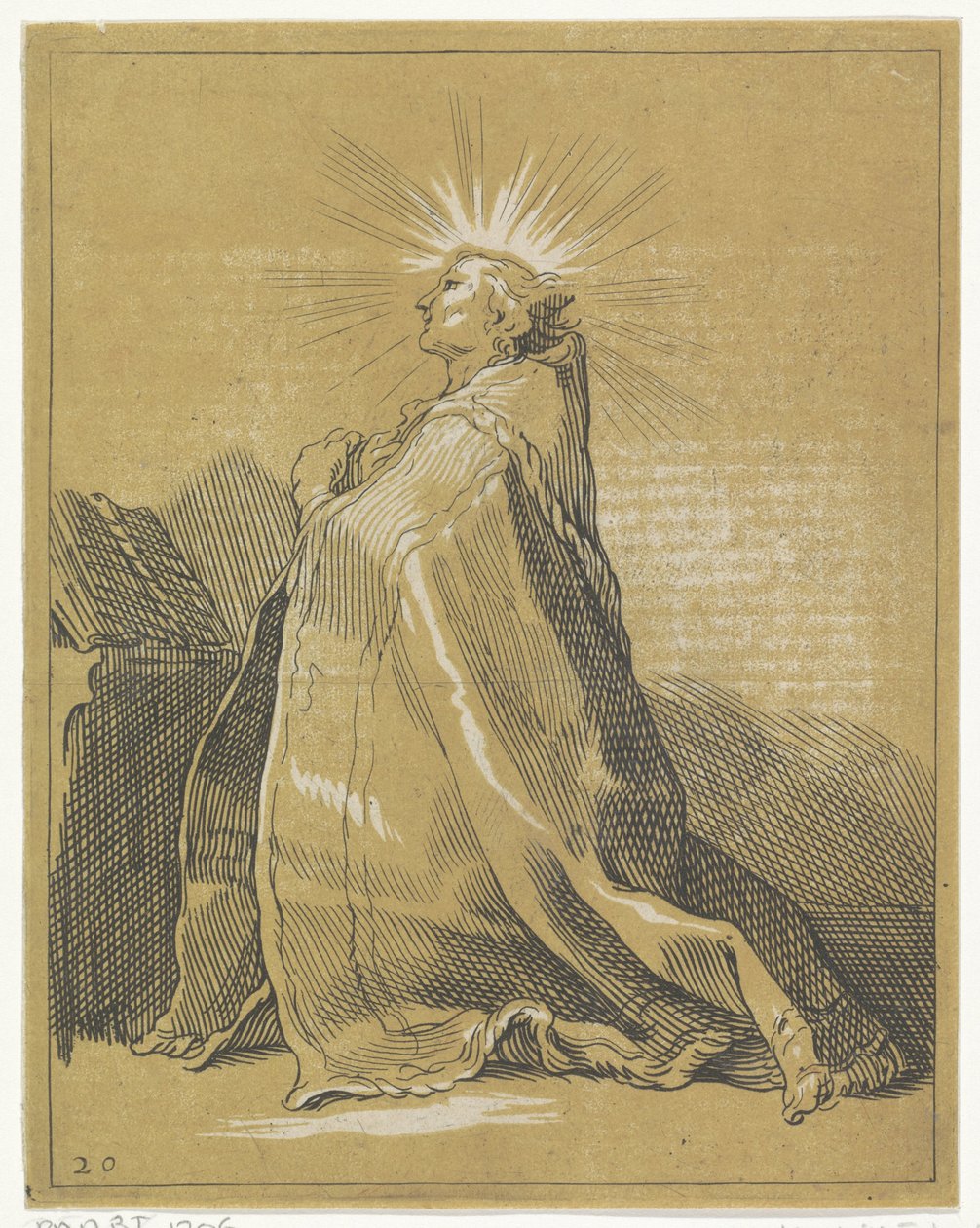 Térdelő szent imában alkotó: Frederick Bloemaert