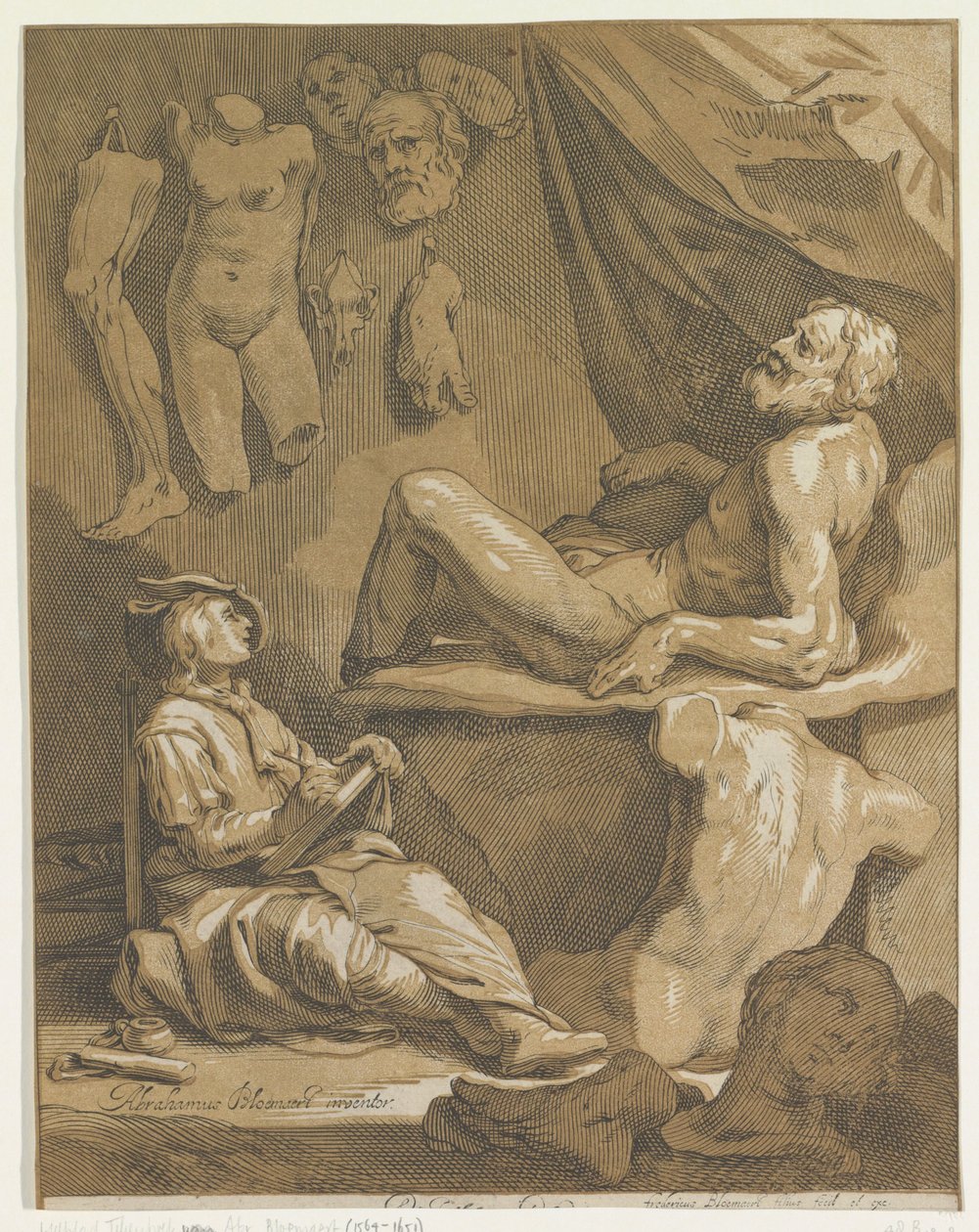 Címlap: Abraham Bloemaert, Eredeti és híres konstryk rajzkönyv. 1. rész alkotó: Frederick Bloemaert