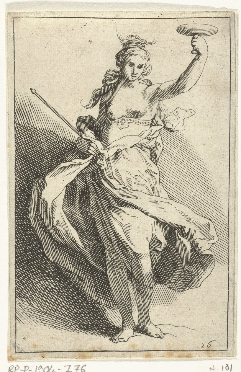 Nő a kehely és a jogar A kis figurák (sorozat címe) alkotó: Frederick Bloemaert