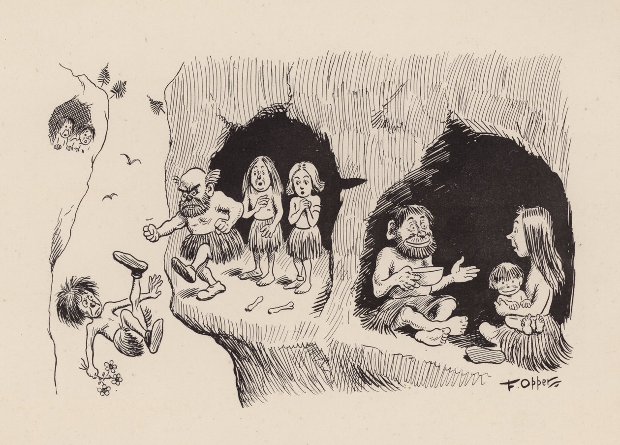 Antediluvian Ancestors by F Opper: Opper: Harminckilenc (litó) alkotó: Frederick Burr Opper