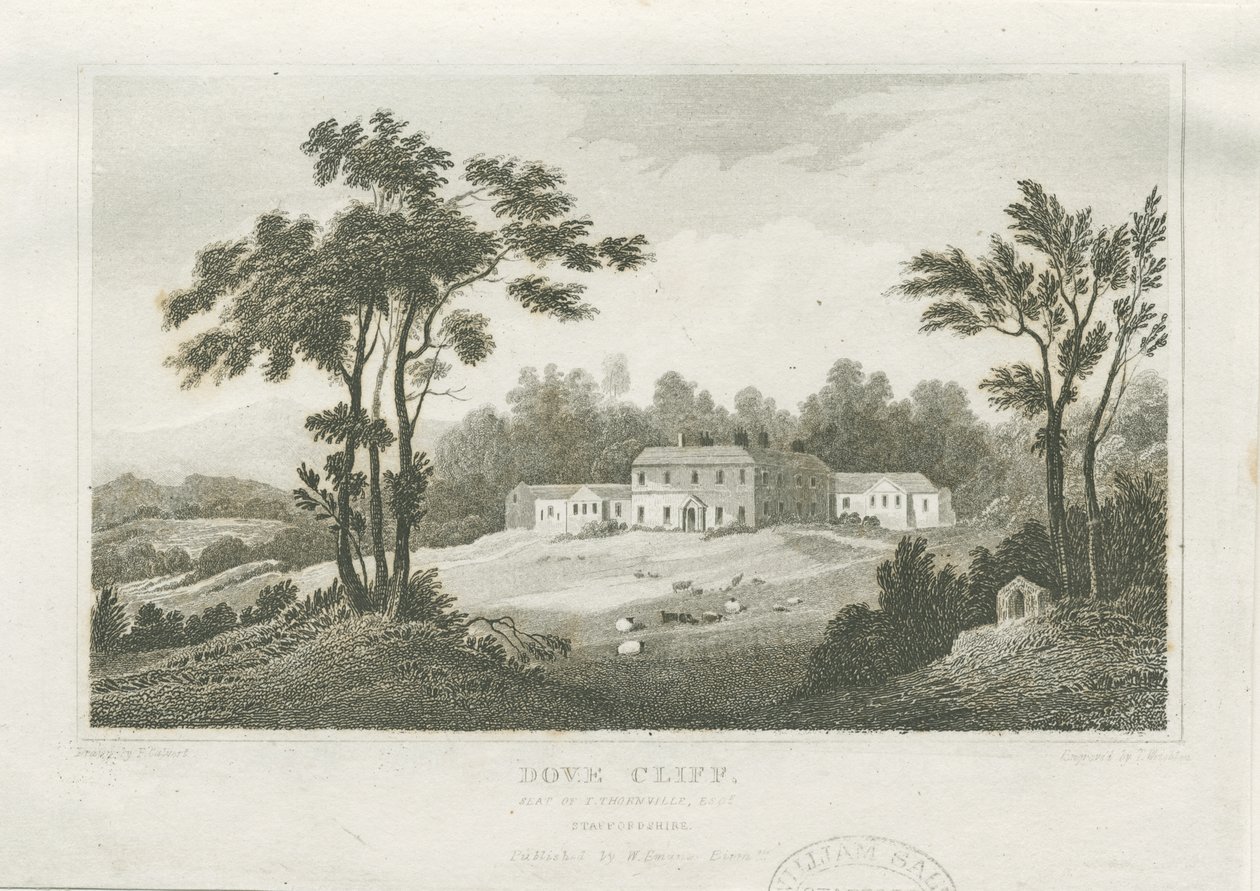 Burton-upon-Trent – Dove Cliff: metszet, nd [c 1830] (nyomtatás) alkotó: Frederick Calvert