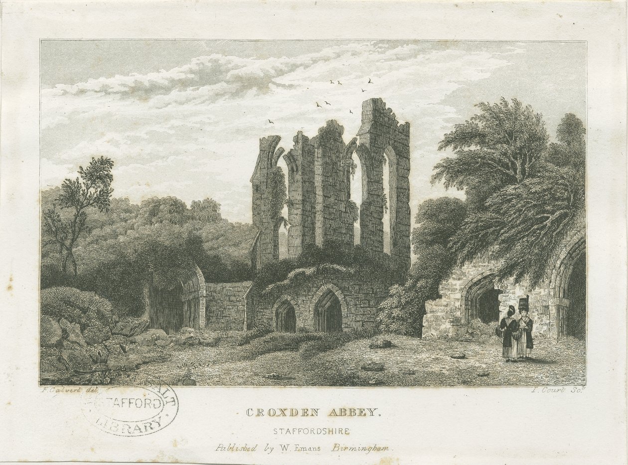 Croxden Abbey: metszet, nd [c 1830] (nyomtatás) alkotó: Frederick Calvert