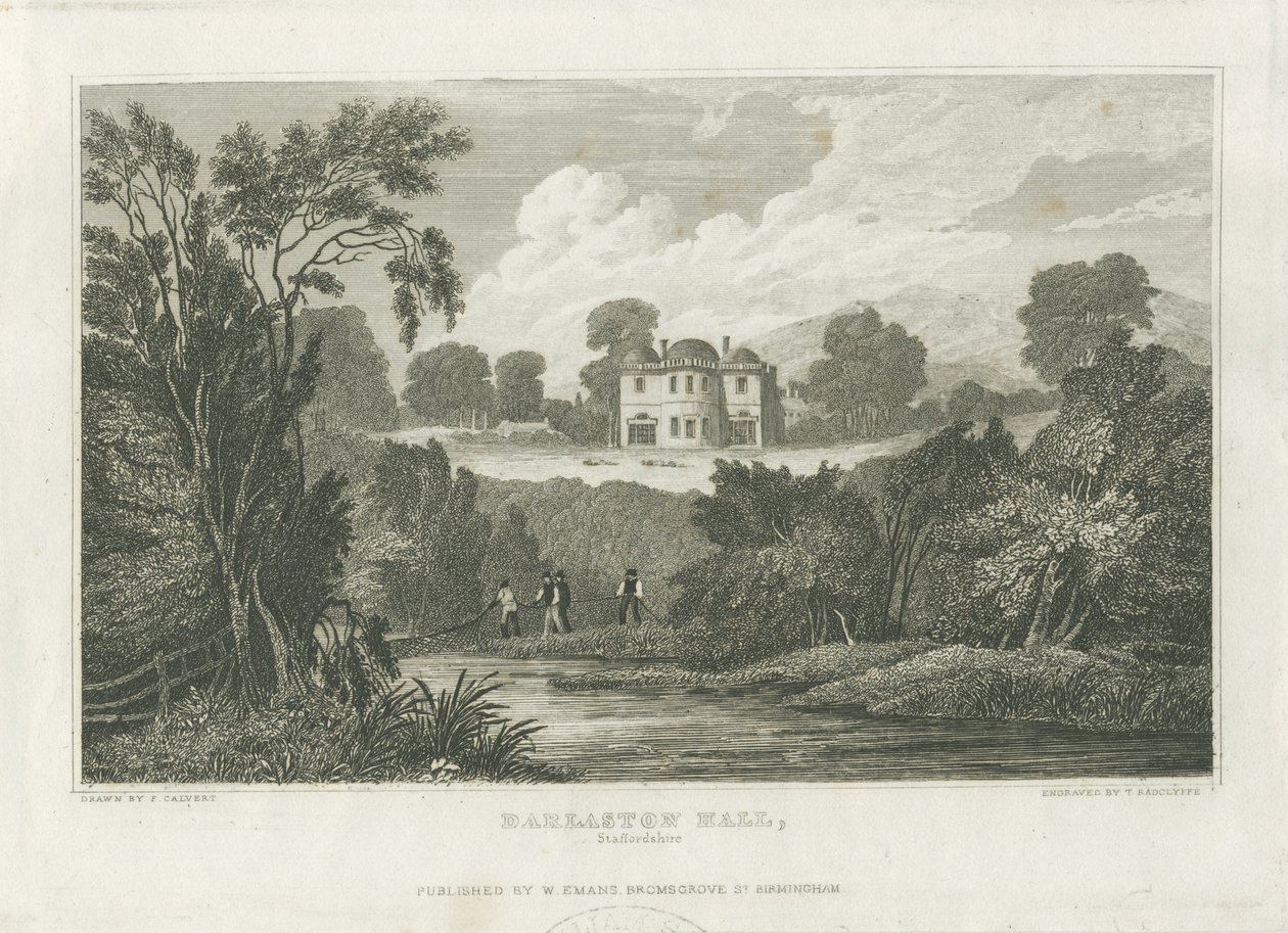 Darlaston Hall: metszet, nd [c 1830] alkotó: Frederick Calvert