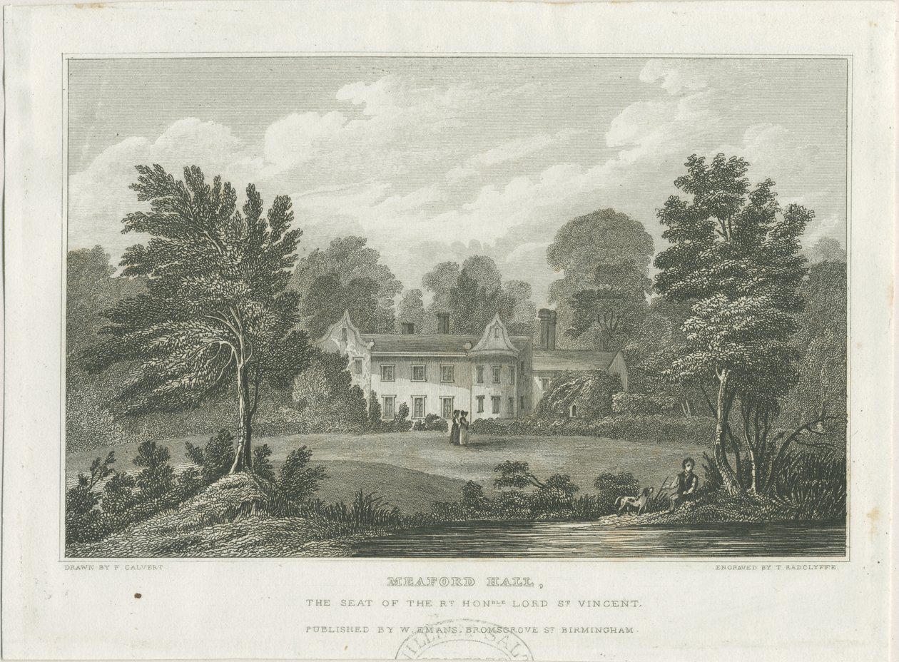 Meaford Hall: metszet, és [?19. század közepe] alkotó: Frederick Calvert