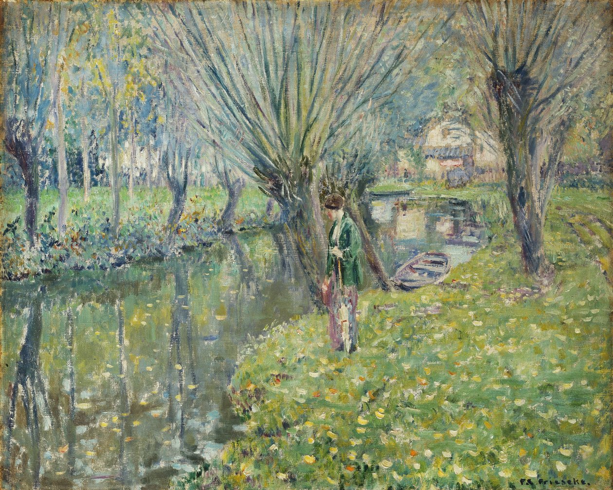 A folyó mellett alkotó: Frederick Carl Frieseke