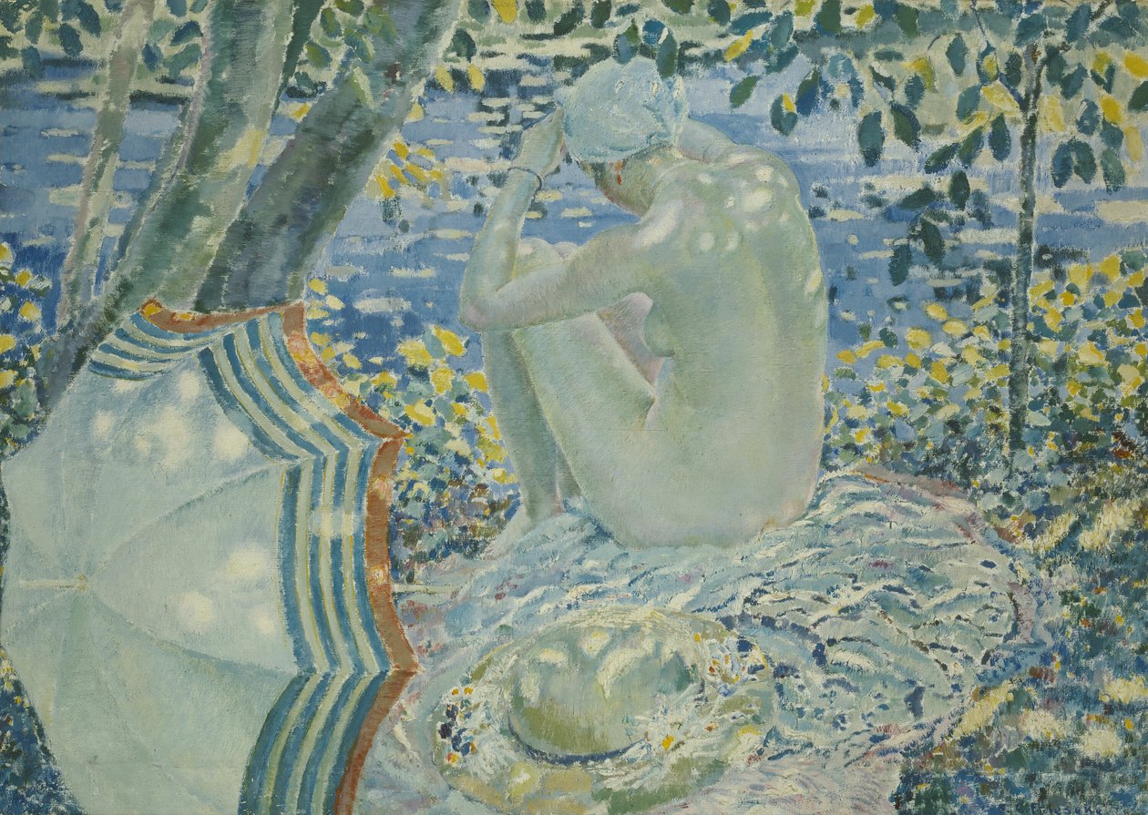 A bankon, 1915 körül (olaj, vászon) alkotó: Frederick Carl Frieseke