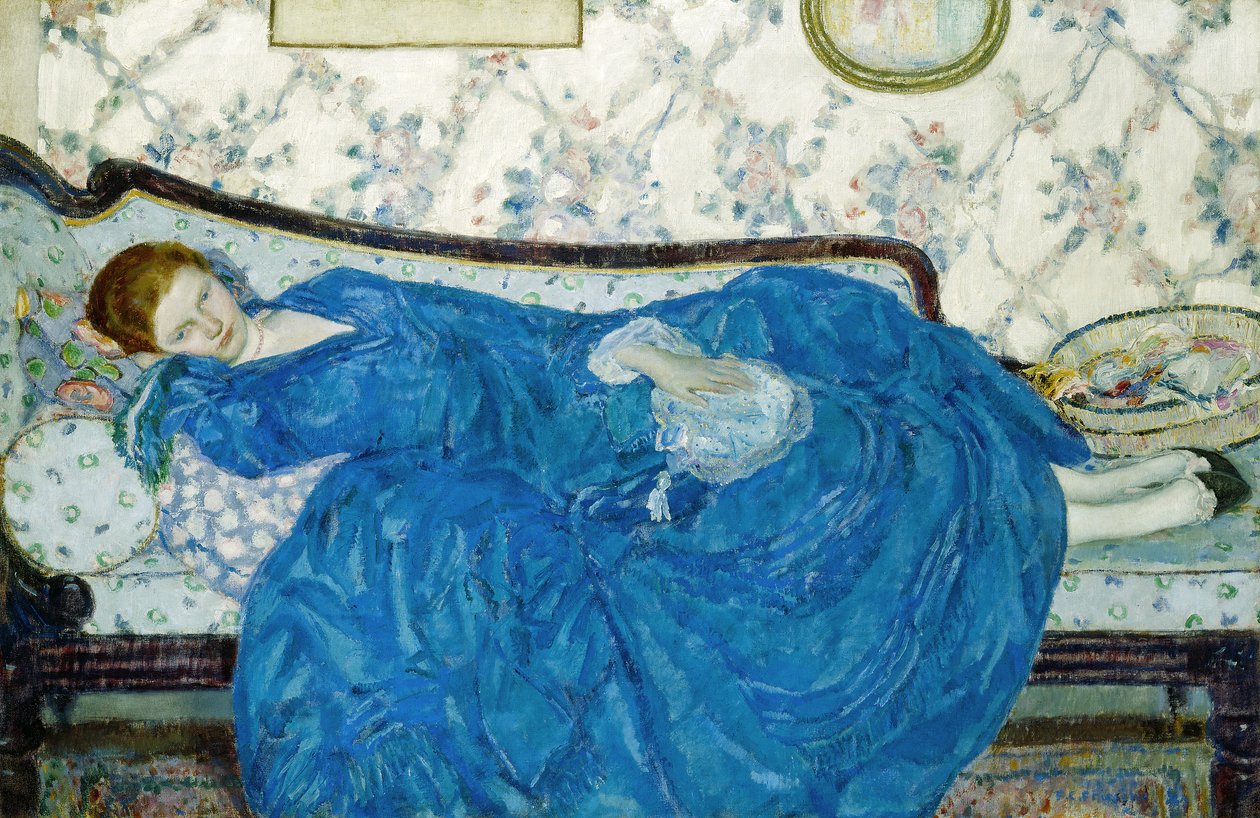 A kék ruha, 1917 alkotó: Frederick Carl Frieseke