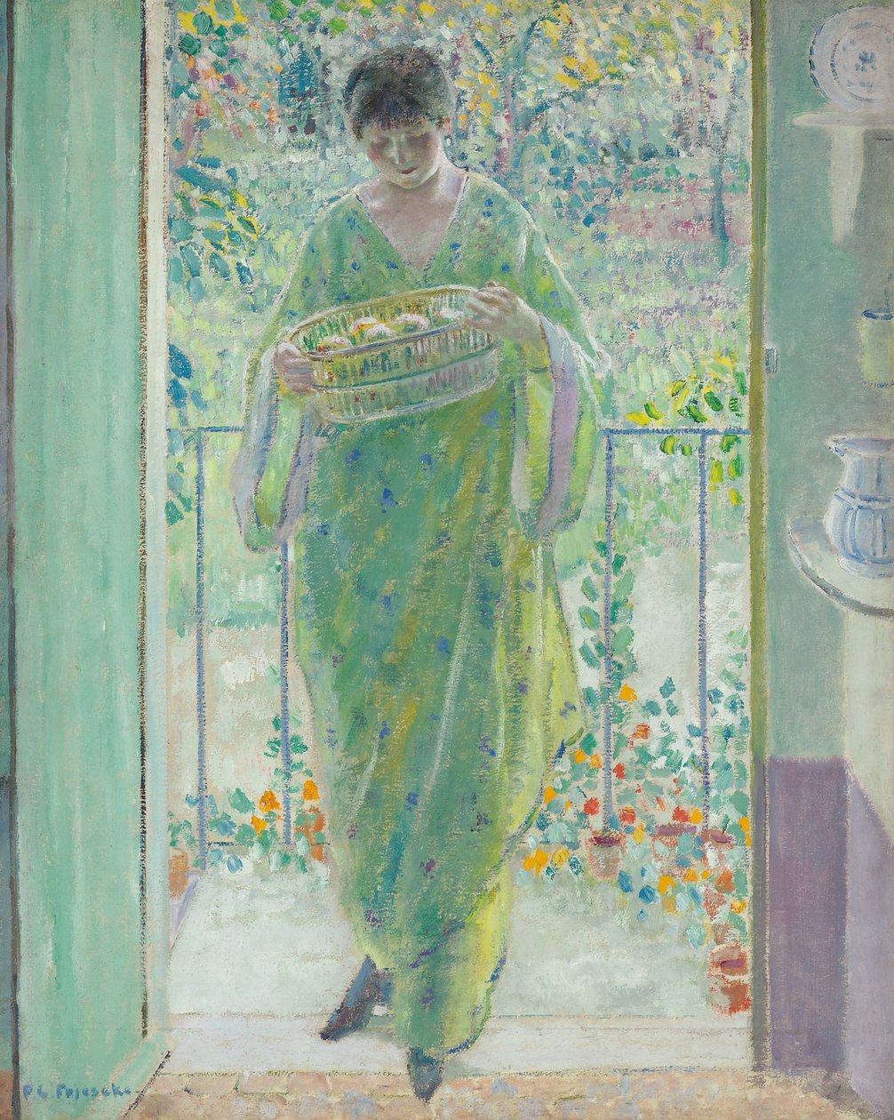 A Konyhaajtó alkotó: Frederick Carl Frieseke