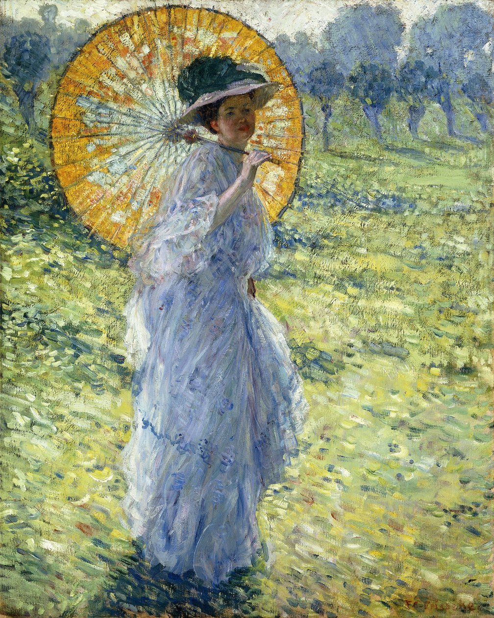 Nő napernyős, 1906 körül (olaj, vászon) alkotó: Frederick Carl Frieseke