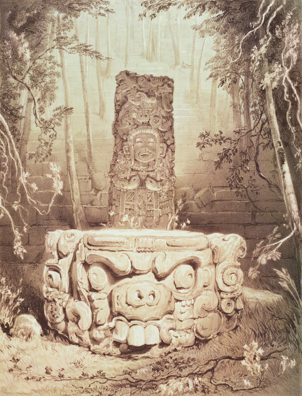 Maja templom, Honduras alkotó: Frederick Catherwood