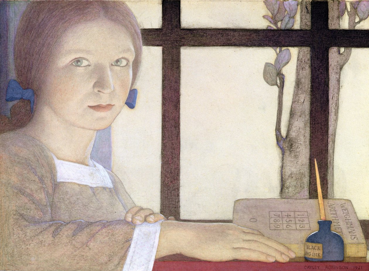 Óraidő (wc ceruzával papíron) alkotó: Frederick Cayley Robinson