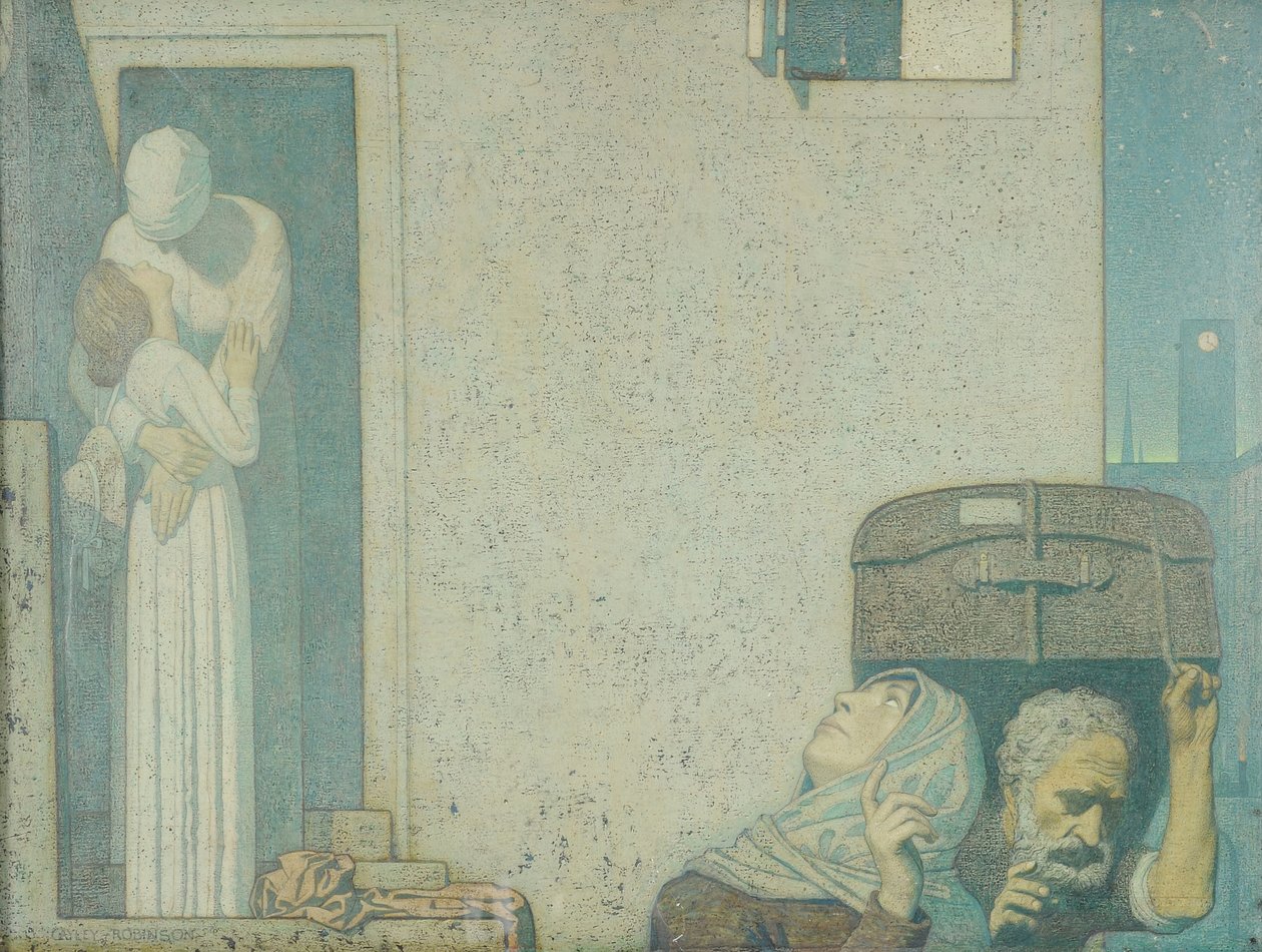 A búcsú, 1907 körül (tempera, vászon) alkotó: Frederick Cayley Robinson