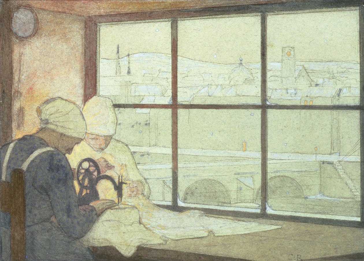 Vigilia (ceruza és wc) alkotó: Frederick Cayley Robinson