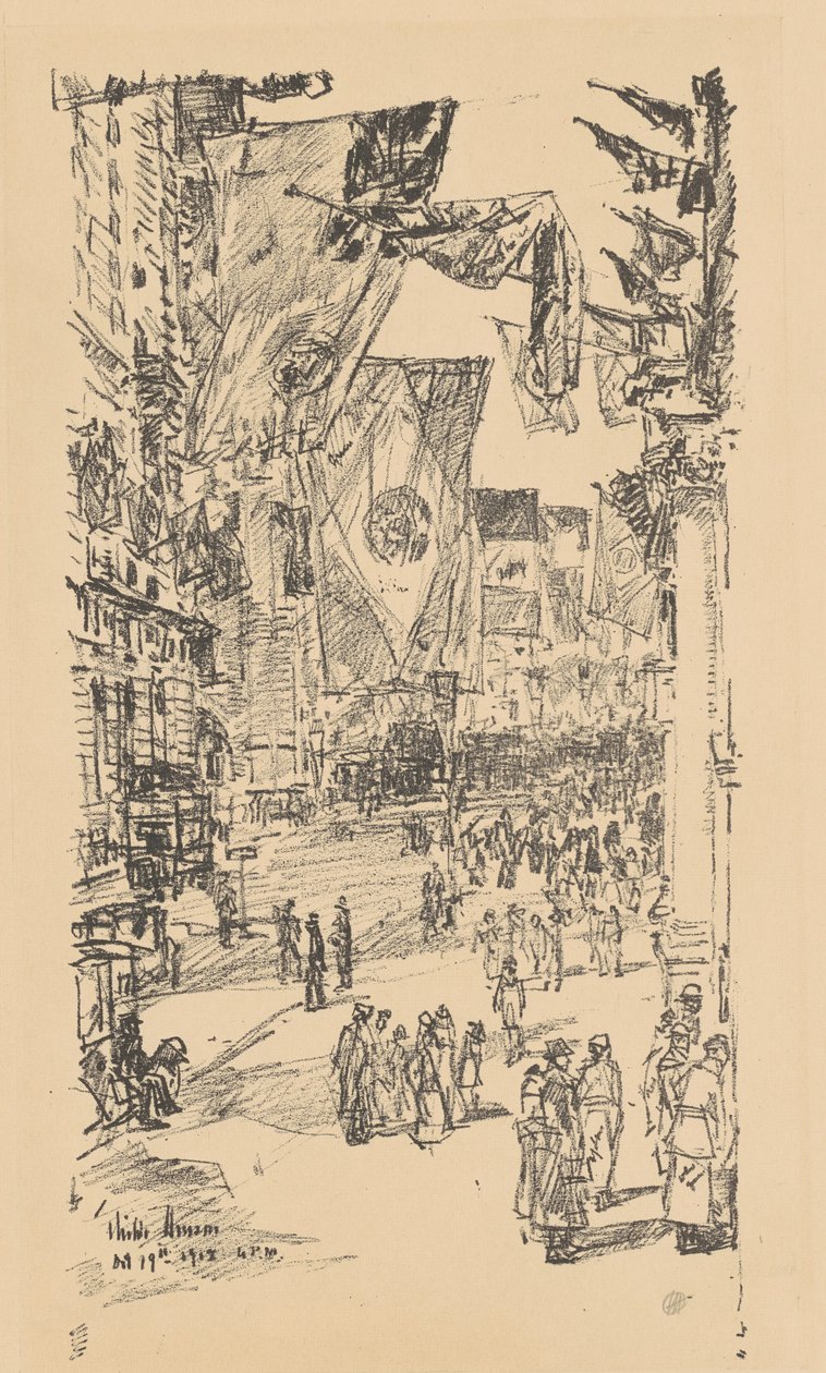 A szövetségesek sugárútja, 1918. alkotó: Frederick Childe Hassam