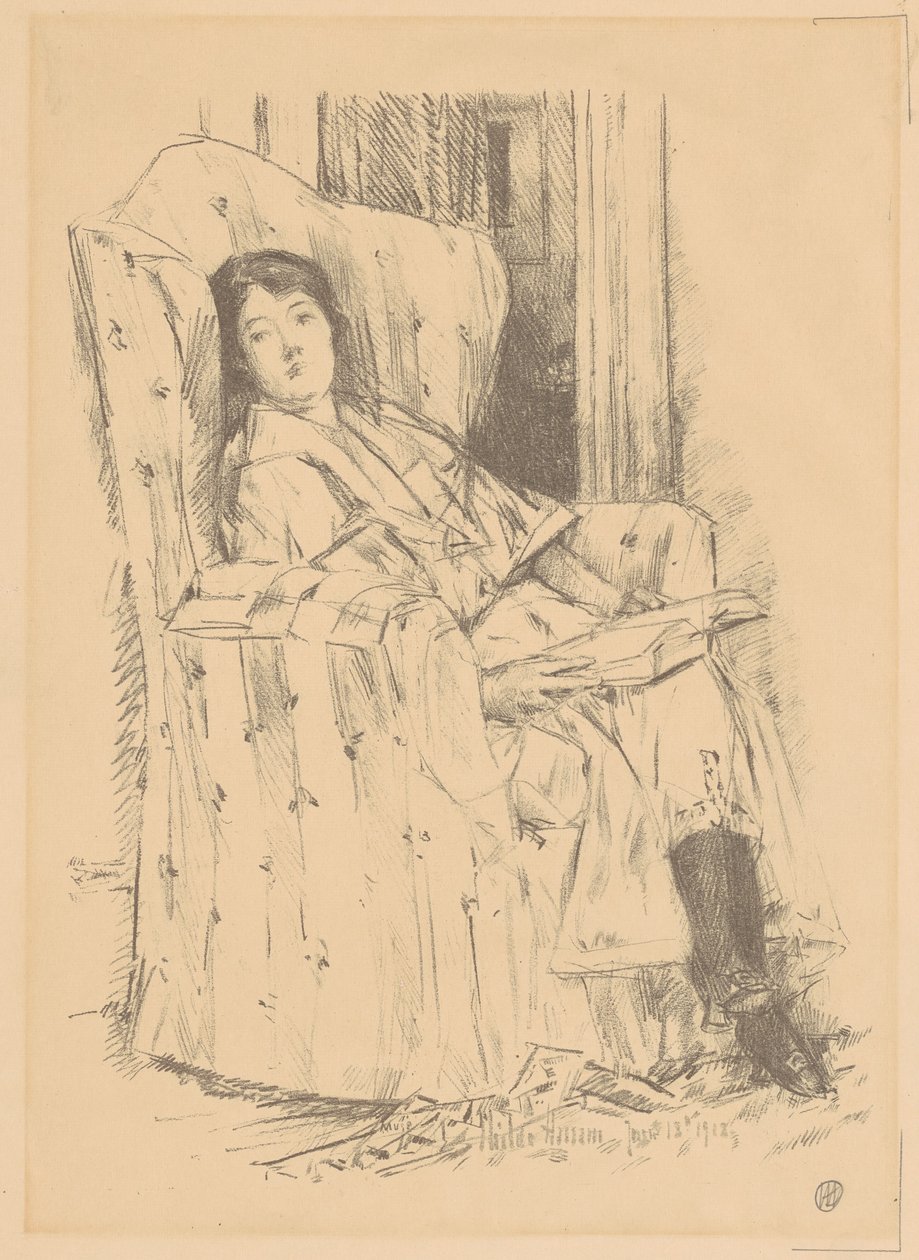 Deshabille, 1918. alkotó: Frederick Childe Hassam