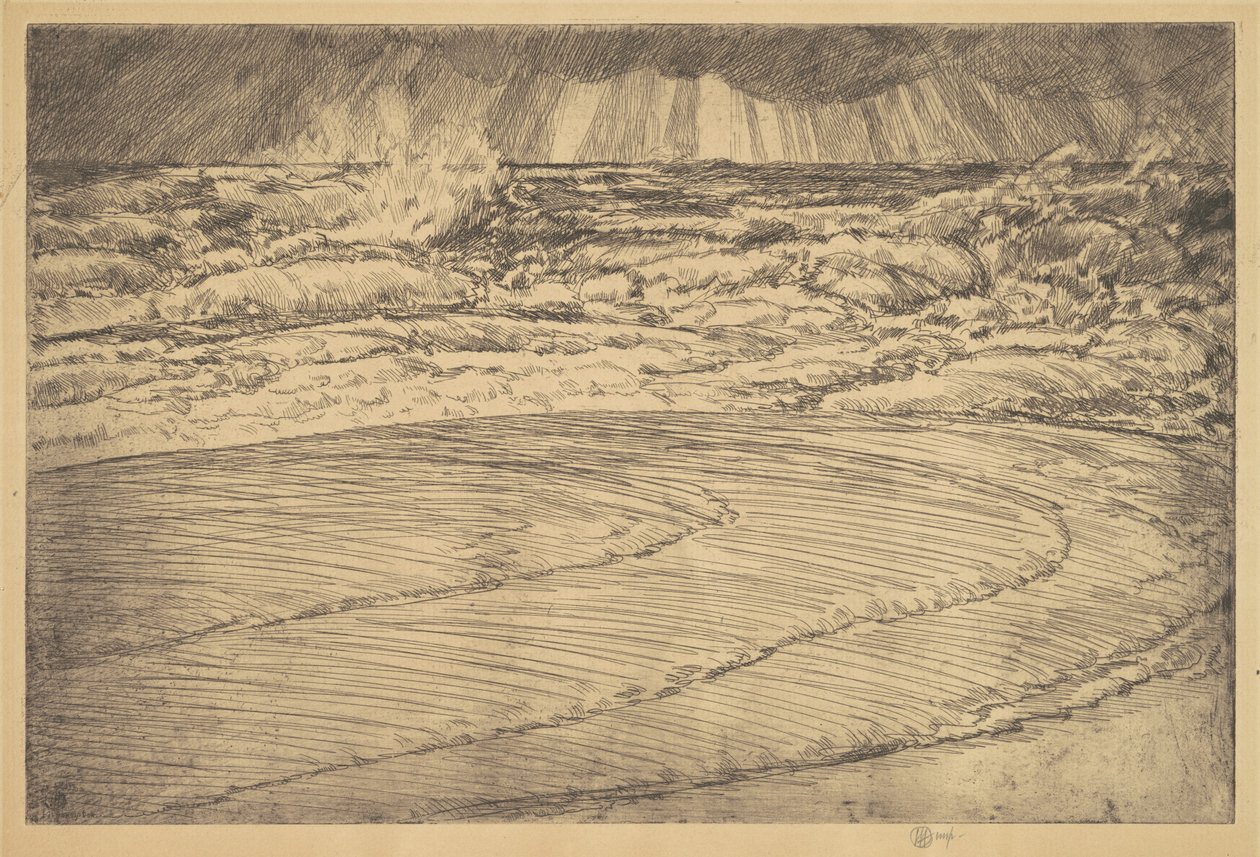 Heavy Surf, High Tide, Easthampton, 1920. alkotó: Frederick Childe Hassam
