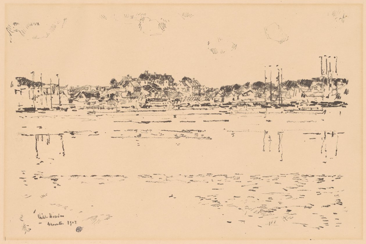 Belső kikötő, 1918. alkotó: Frederick Childe Hassam