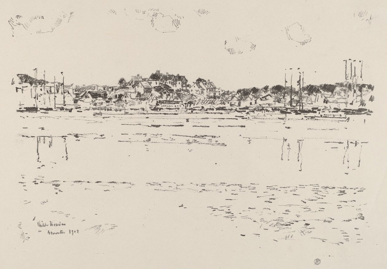 Belső kikötő, c. 1918. alkotó: Frederick Childe Hassam