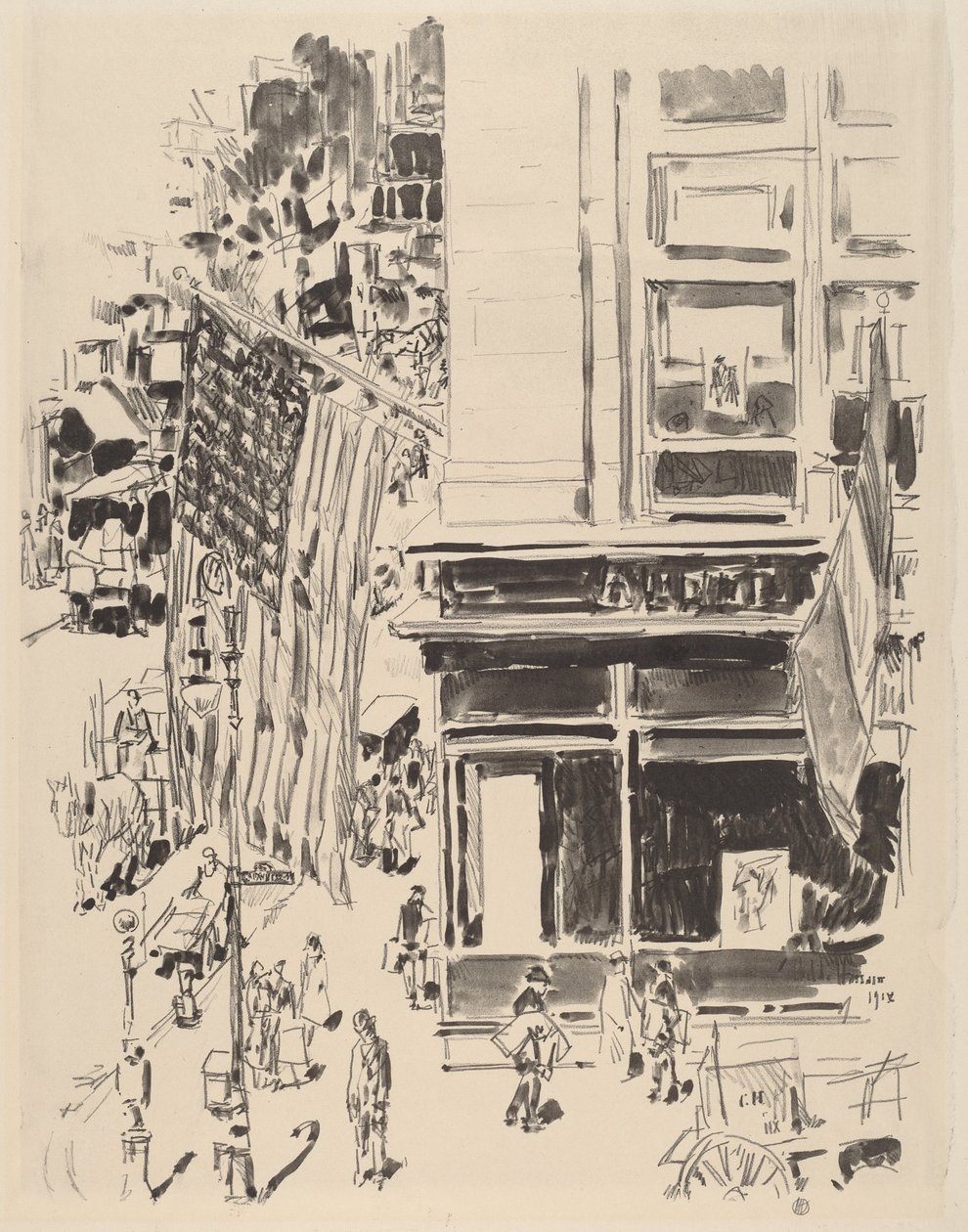 Lafayette Street, 1918. alkotó: Frederick Childe Hassam