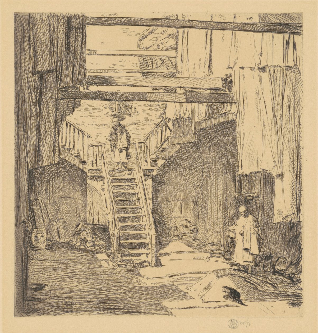 Régi kínai negyed, San Francisco, 1904. alkotó: Frederick Childe Hassam