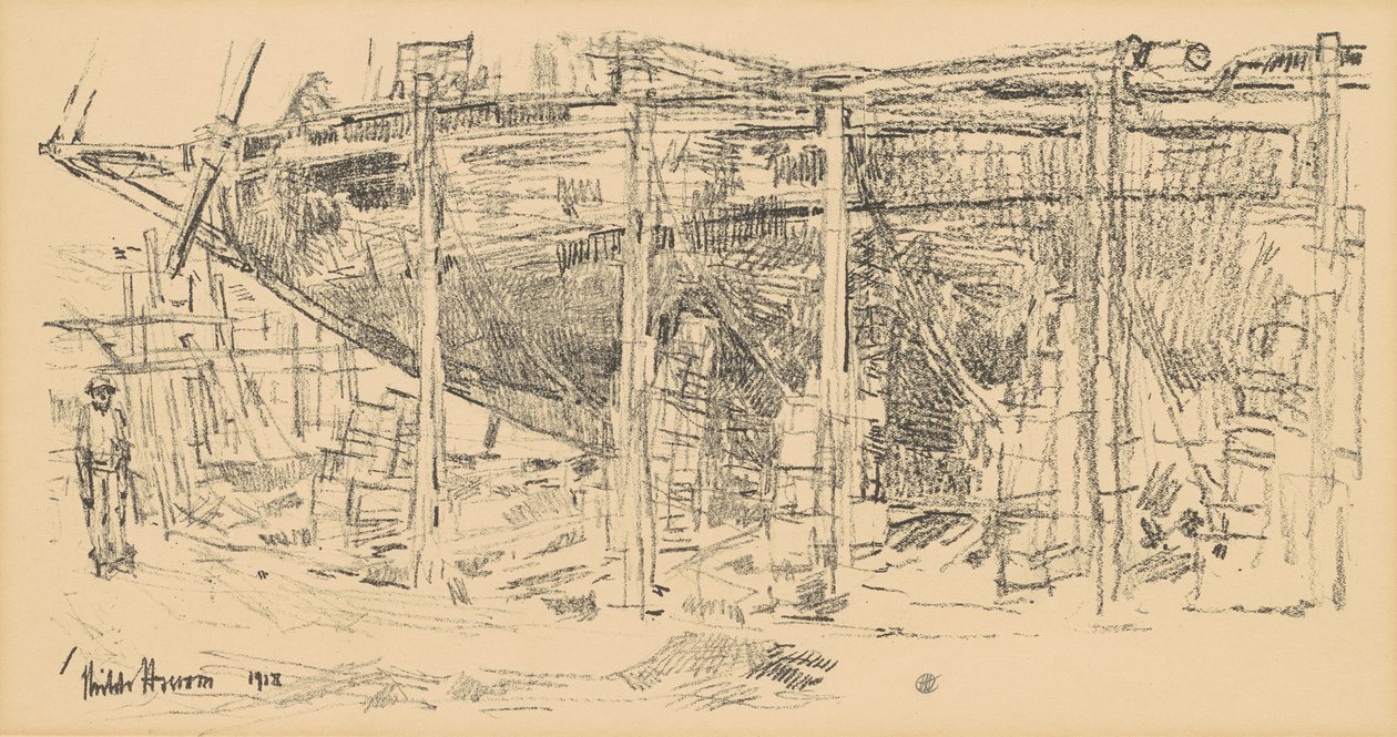 Útközben, 1918. alkotó: Frederick Childe Hassam