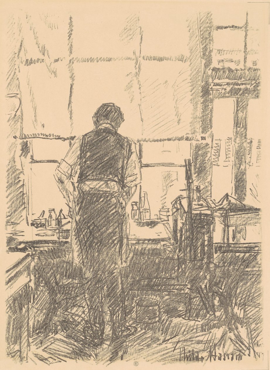 Joseph Pennell portréja, 1917. alkotó: Frederick Childe Hassam