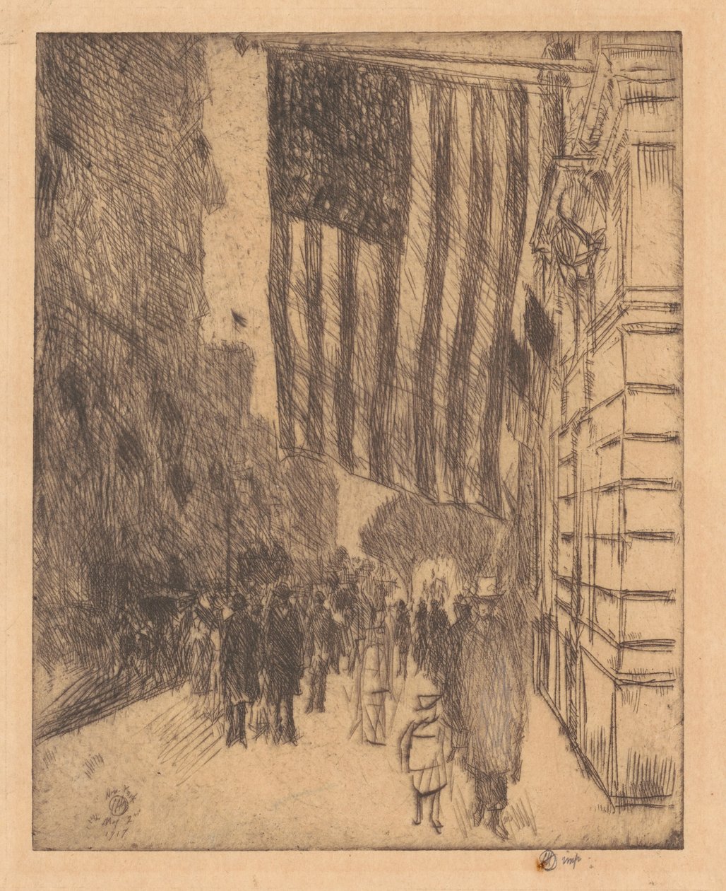 A zászló, 1917. alkotó: Frederick Childe Hassam