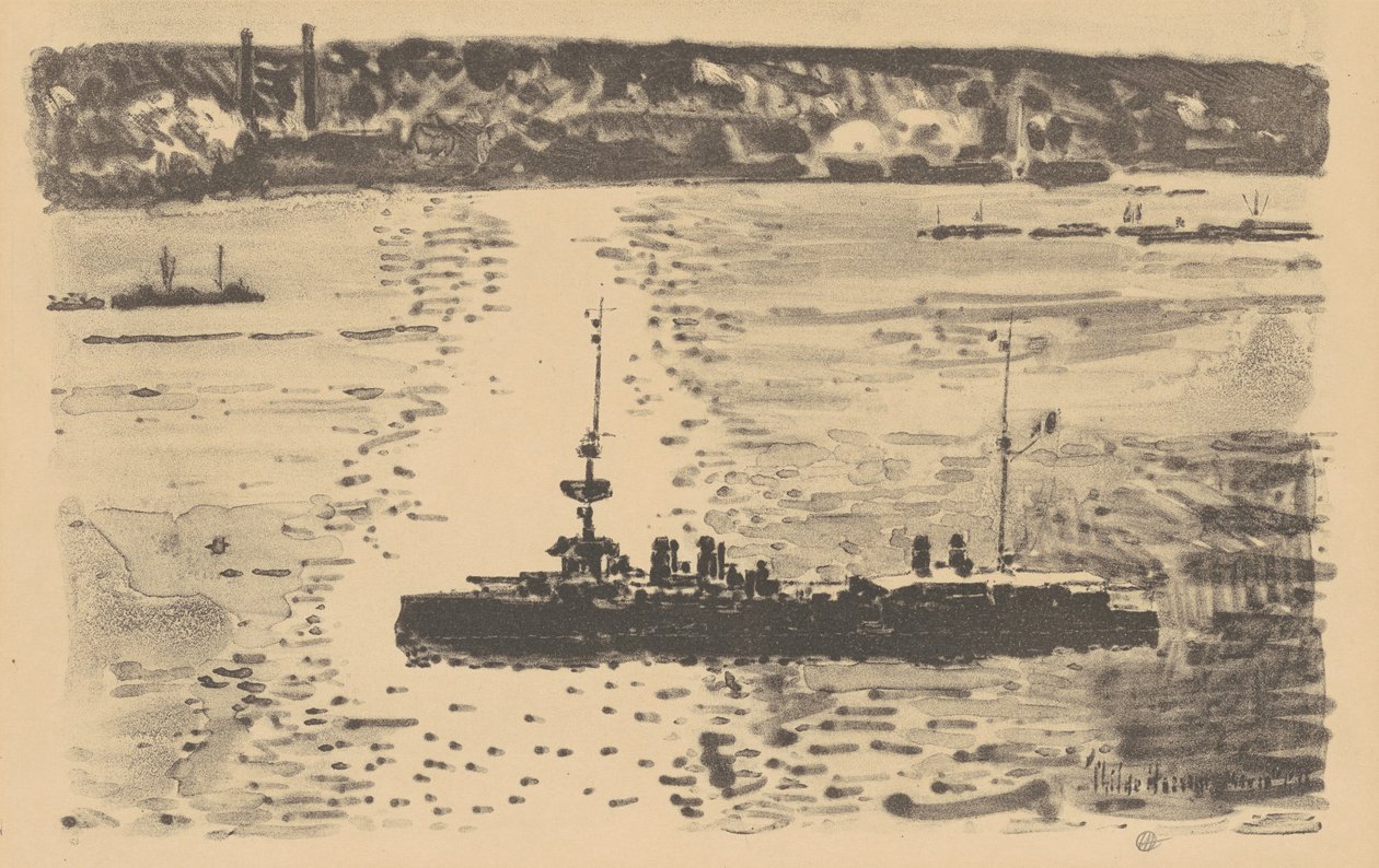 A francia cirkáló, 1918. alkotó: Frederick Childe Hassam