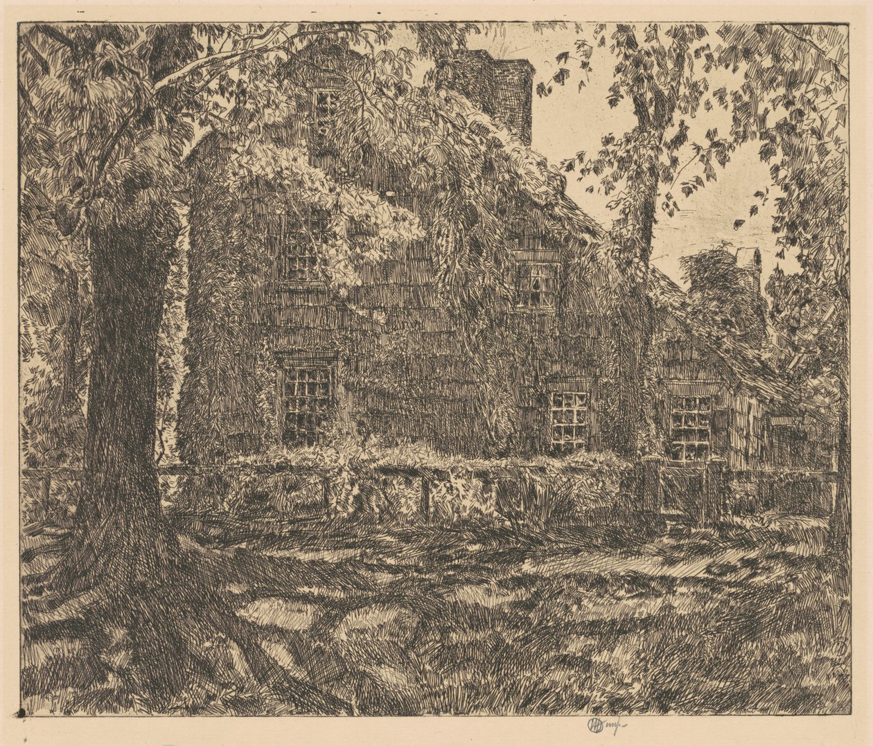 The Home Sweet Home Cottage, Easthampton, 1921. alkotó: Frederick Childe Hassam
