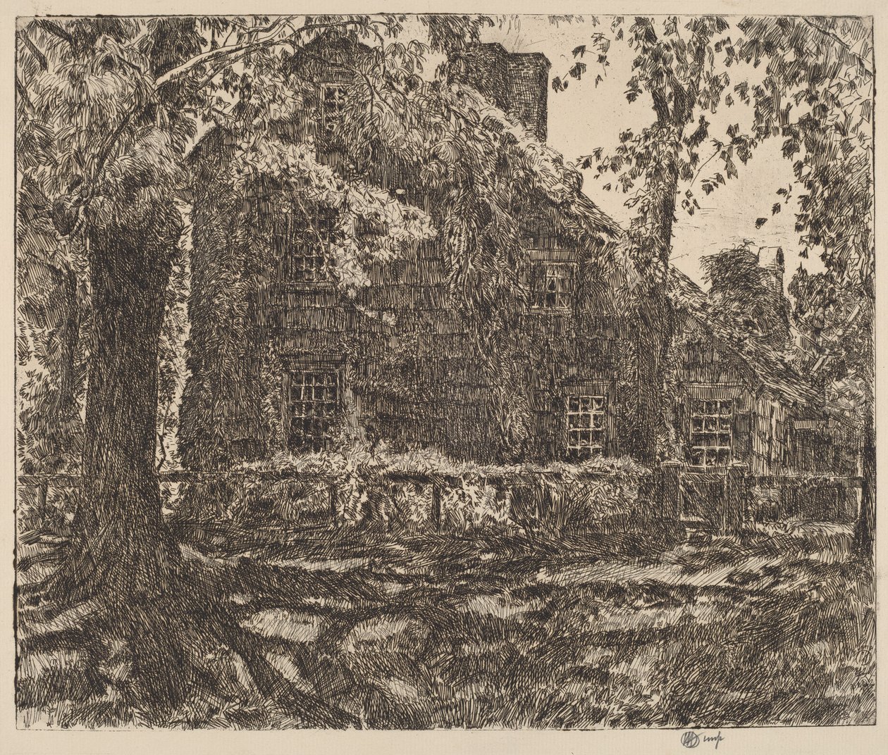 The Home Sweet Home Cottage, Easthampton, 1921. alkotó: Frederick Childe Hassam