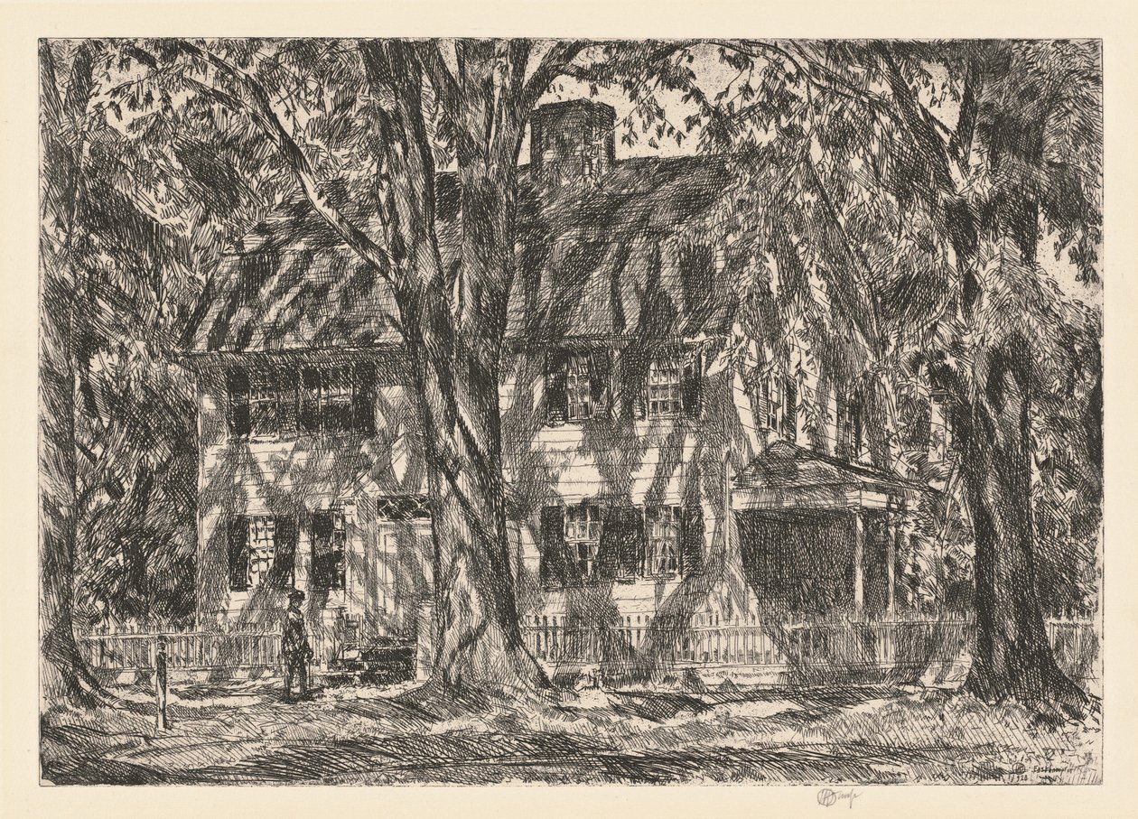 The Lion Gardiner House, Easthampton, 1920. alkotó: Frederick Childe Hassam