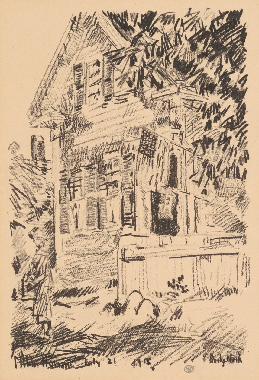 A szolgálati zászló, 1918. alkotó: Frederick Childe Hassam