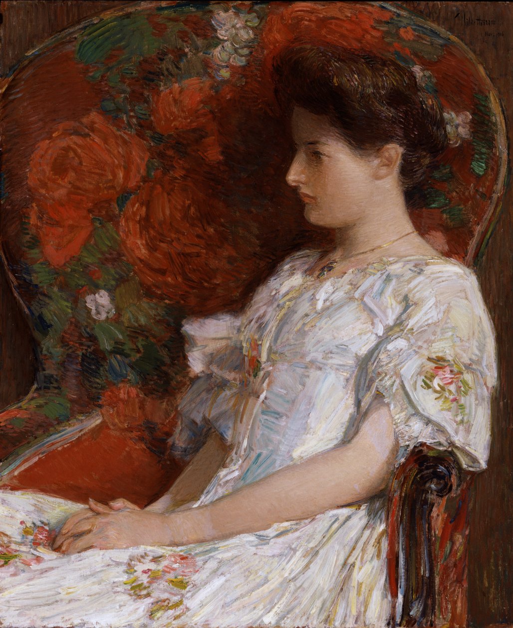 A viktoriánus szék, 1906. alkotó: Frederick Childe Hassam