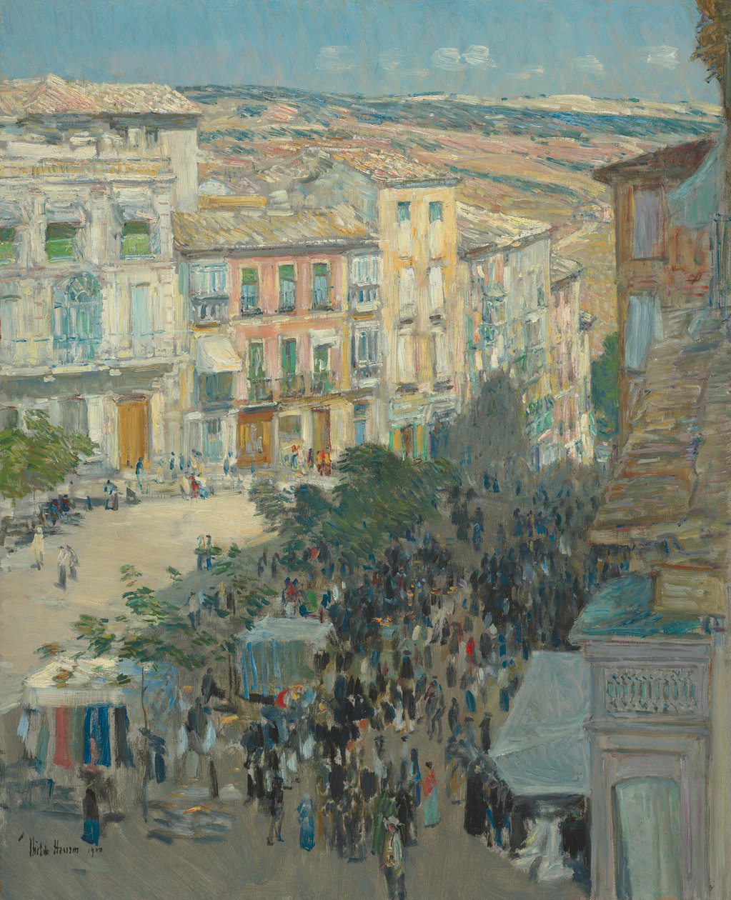 Kilátás egy dél-francia városra, 1910. alkotó: Frederick Childe Hassam
