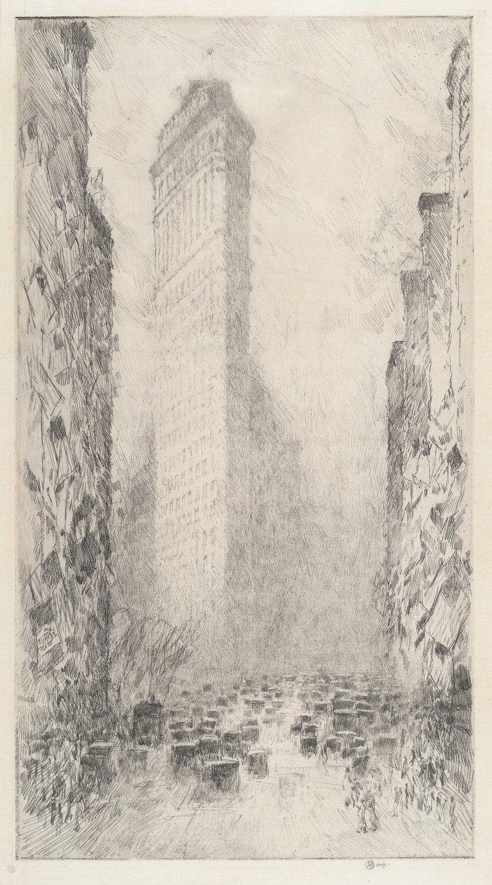Washington születésnapja – Fifth Avenue & 23rd Street, 1916. alkotó: Frederick Childe Hassam
