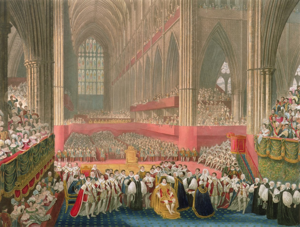 IV. György koronázása a Westminster Abbeyben 1824 alkotó: Frederick Christian Lewis