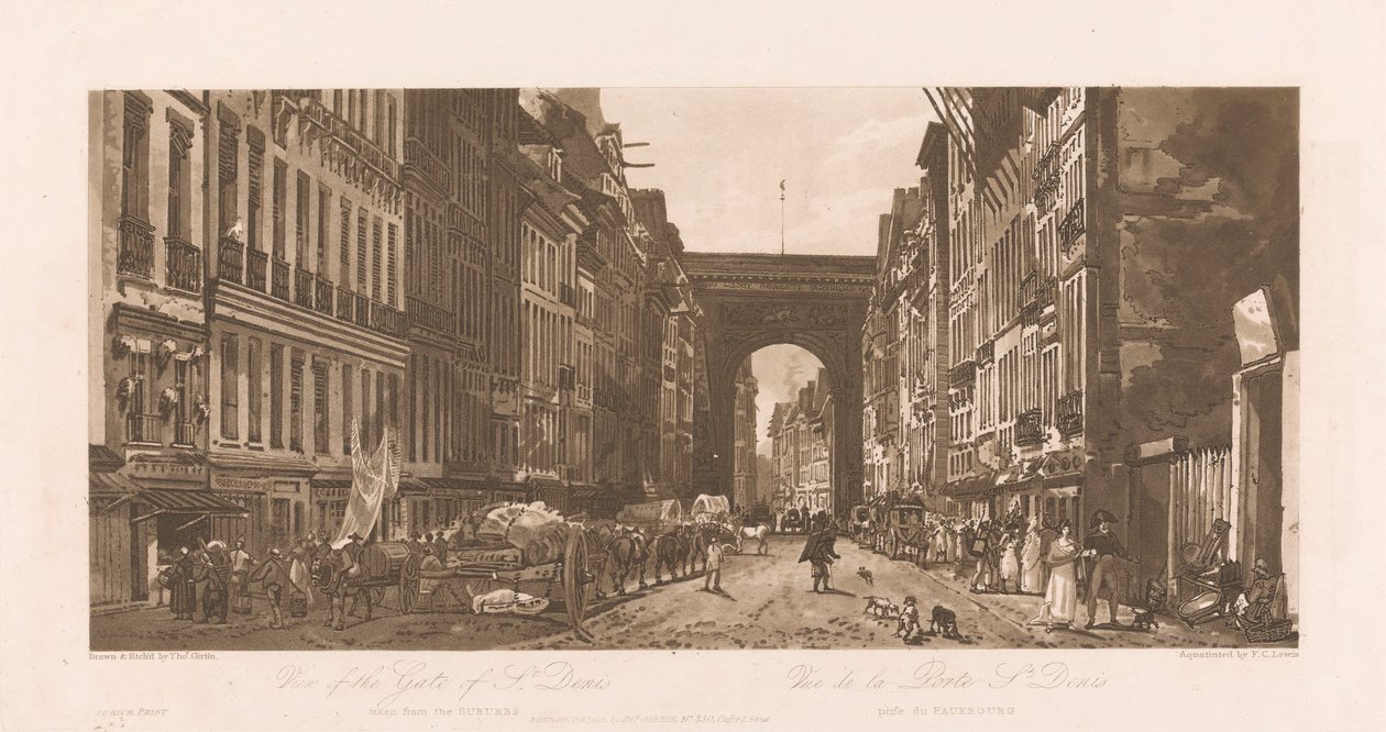 Kilátás a St. Denis-kapura alkotó: Frederick Christian Lewis the Elder