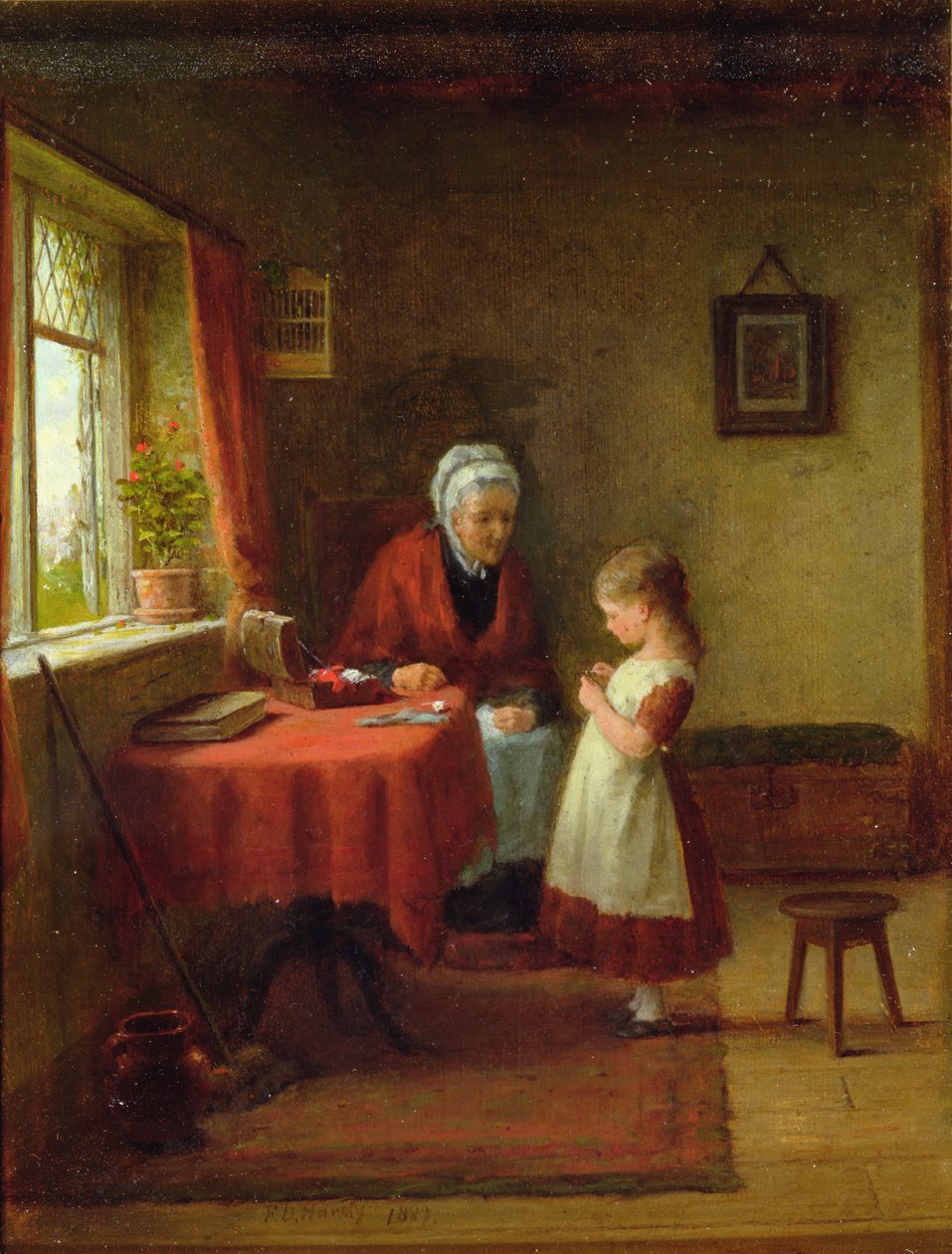Az első varrás lecke alkotó: Frederick Daniel Hardy