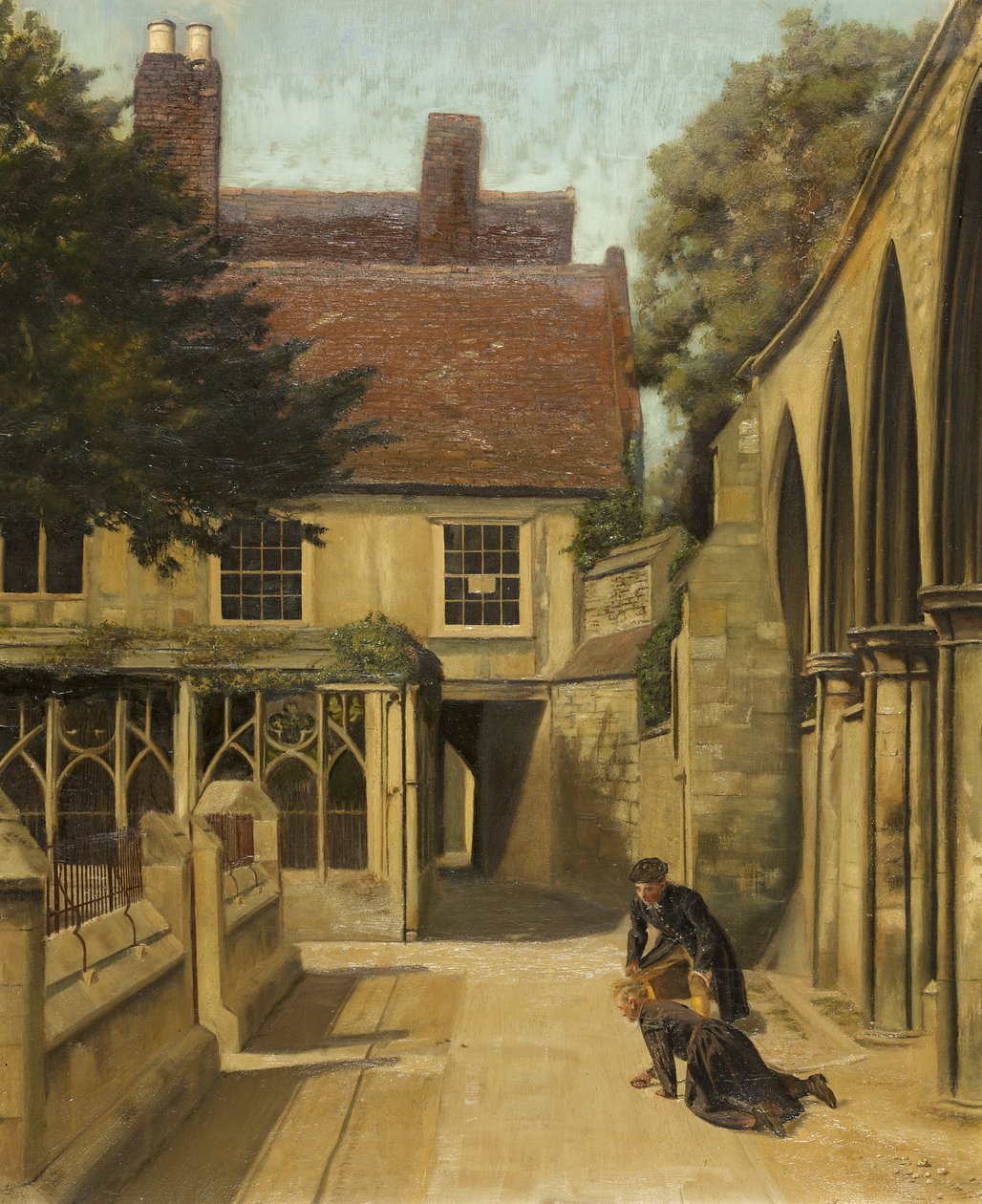 The Little Cloisters, Gloucester (olaj, vászon) alkotó: Frederick Dimble Henwood