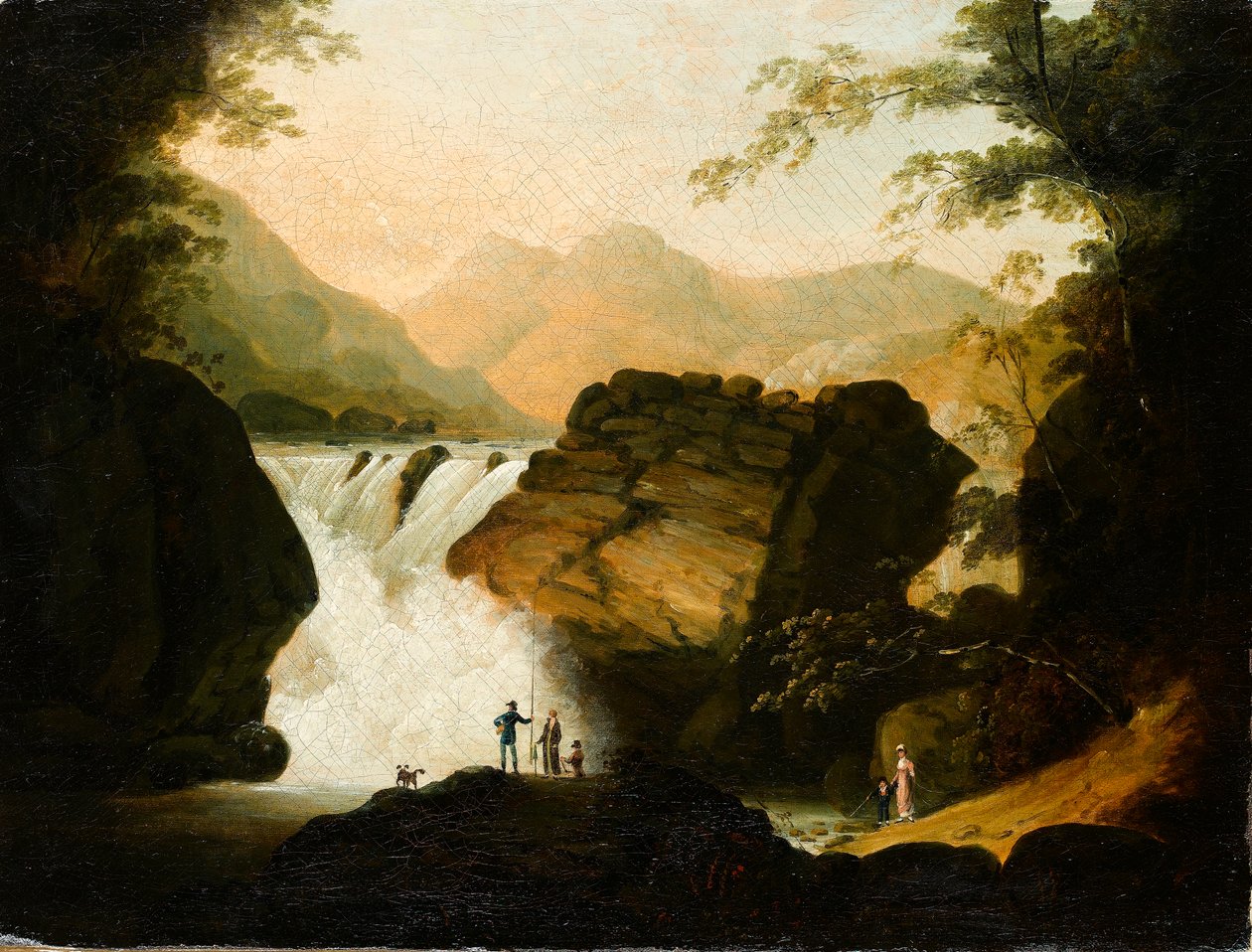 A vízesésnél, 1805 alkotó: Frederick F. Fielding
