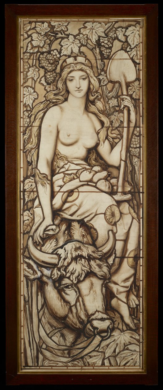 Föld, a The Four Elements sorozatból, 1888-89 körül (toll és tinta átmosható ceruzával papíron) alkotó: Frederick G. Smith