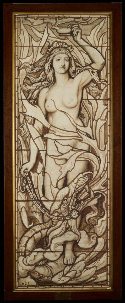 Tűz, a The Four Elements sorozatból, 1888-89 körül (toll és tinta átmosható ceruzával papíron) alkotó: Frederick G. Smith