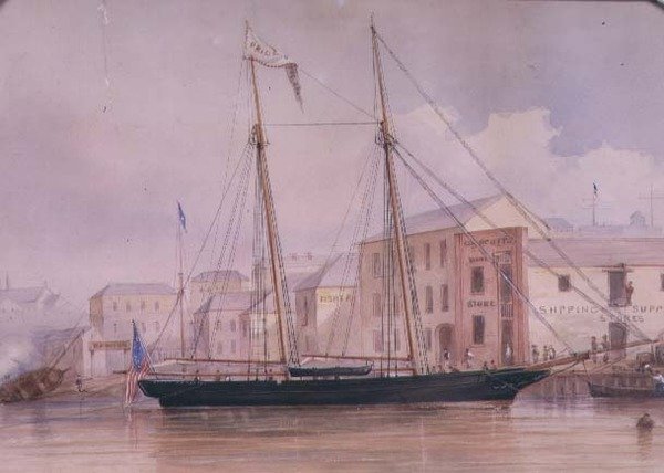 Körúti rakpart, 1855 körül alkotó: Frederick Garling