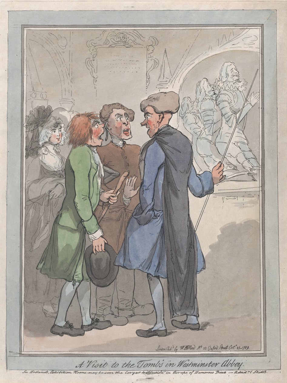 Látogatás a Westminster Abbey sírjainál, 1789. október 23. alkotó: Frederick George Byron