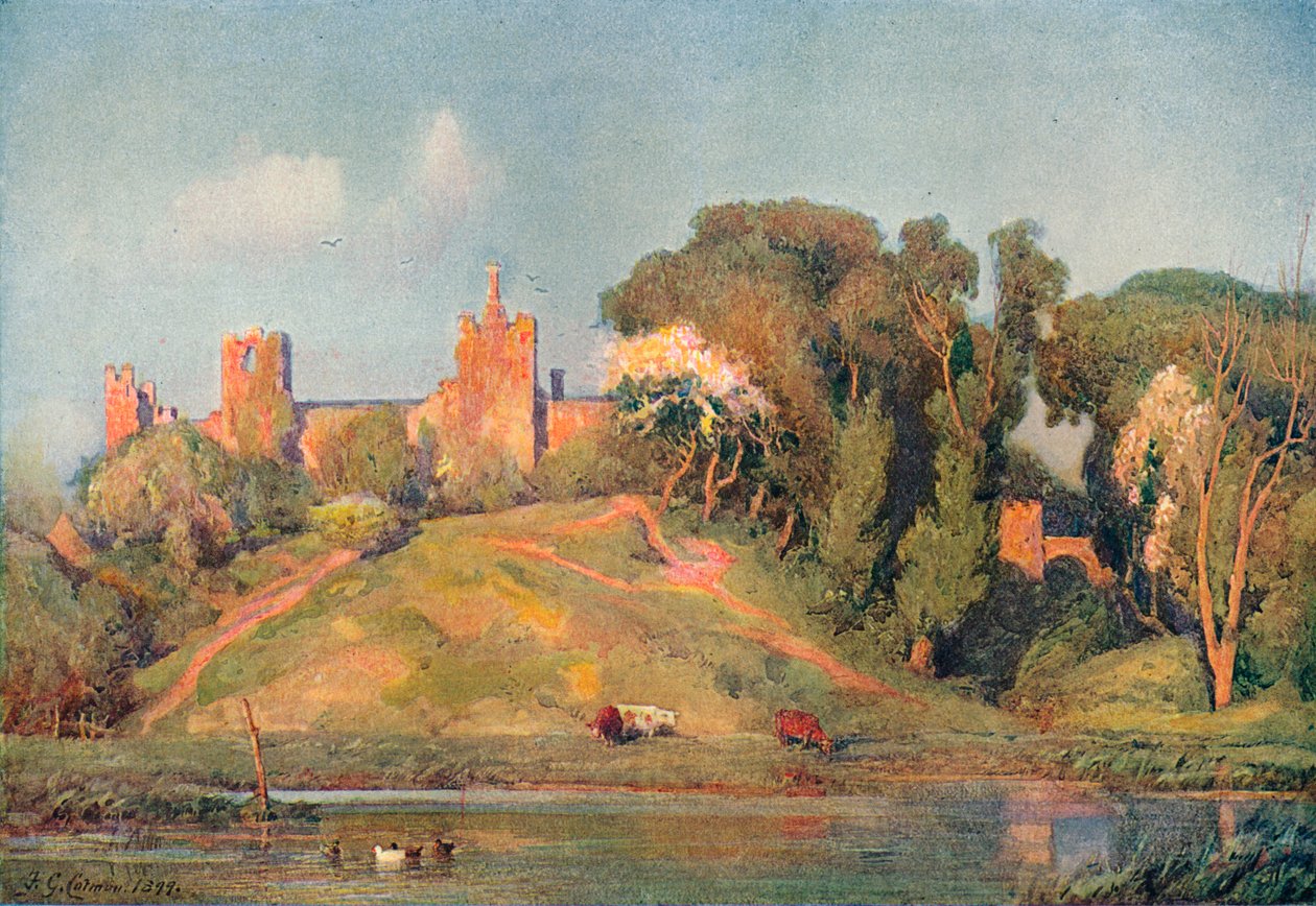 Egy ősi erőd Suffolkban, 1899 alkotó: Frederick George Cotman