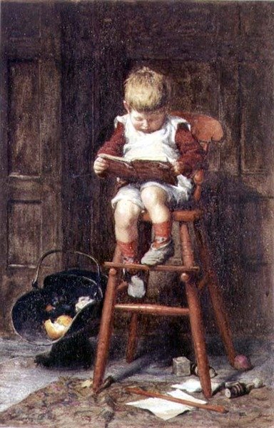 Etetőszékben (akvarell) alkotó: Frederick George Cotman