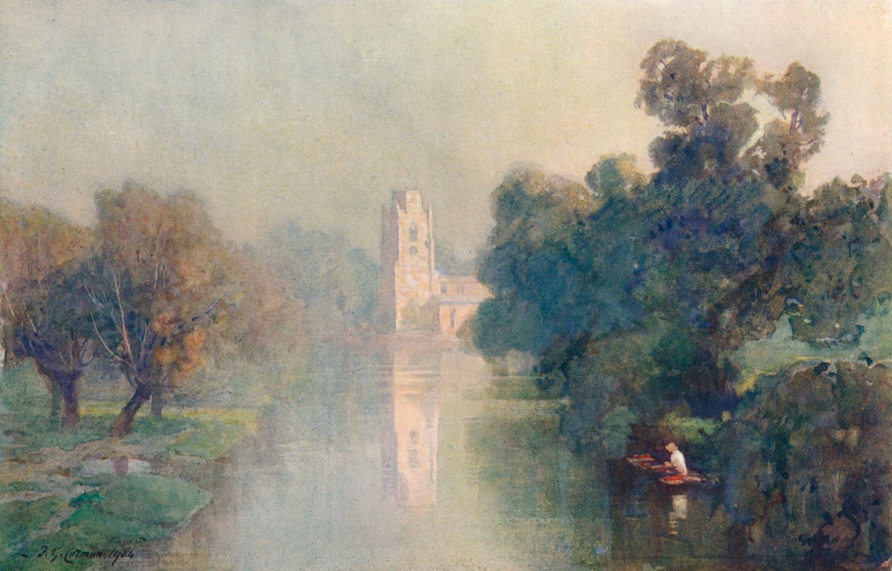 Reggeli köd, Hemingford Grey, 1906. alkotó: Frederick George Cotman