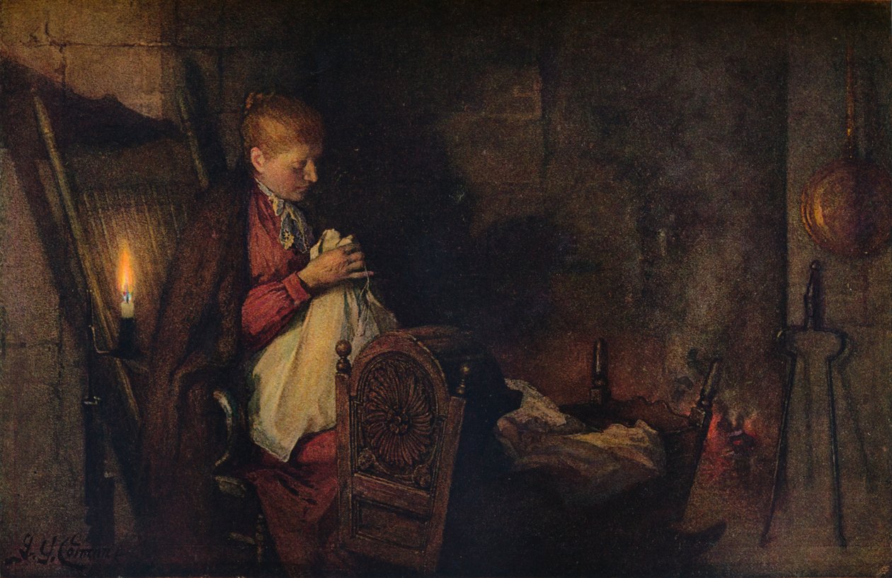 Working and Watching, c1899 alkotó: Frederick George Cotman